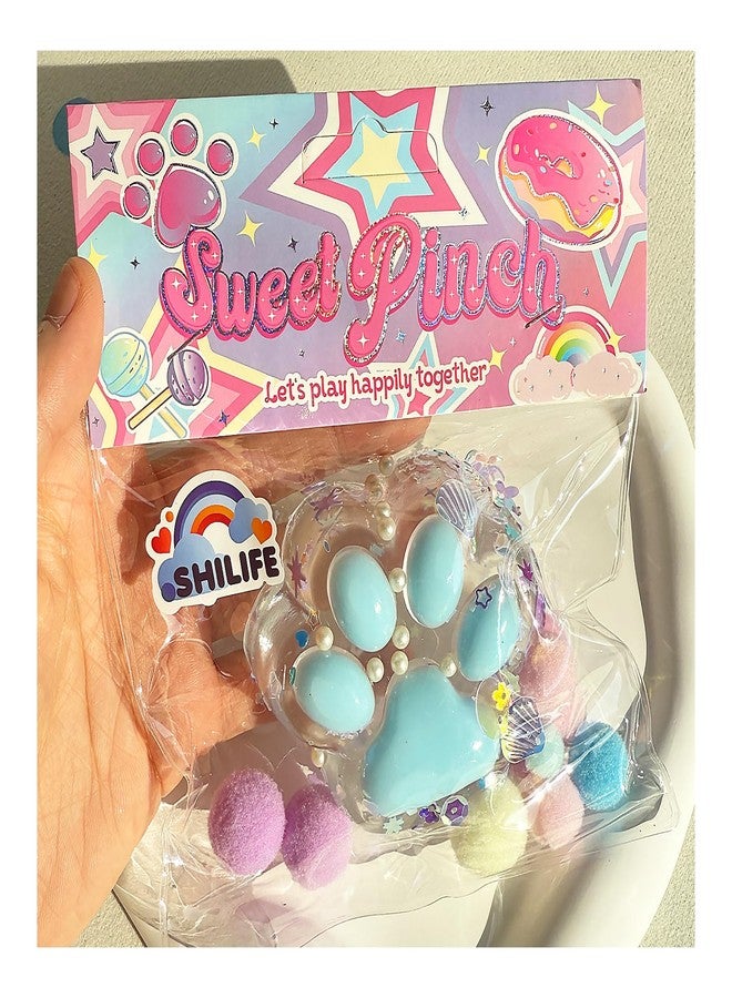 SHILIFE Taba Squishy Crystal Cat Claw Random Color , Kawaii Squishies PVC Toys, Stress Relieving Fur Ball OPP Packaging Gifts|Squishy Fidget Toys for Anxiety & Relaxation|Perfect Desk Accessory (1pcs) - Image 4